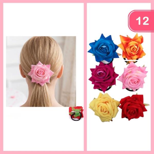 ROSE HAIR TIE (12 UNITS)