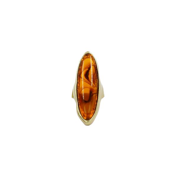RESIN STONE STATEMENT OVAL RING