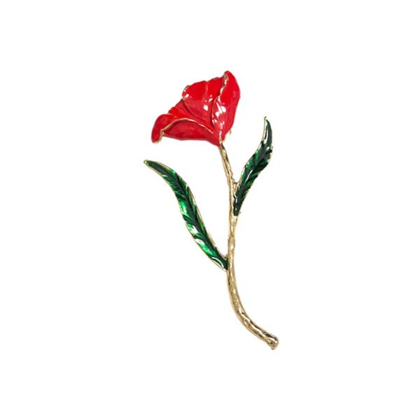 ENAMEL FLORAL BROOCH