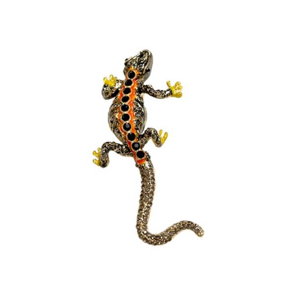 RHINESTONE LIZARD BROOCH