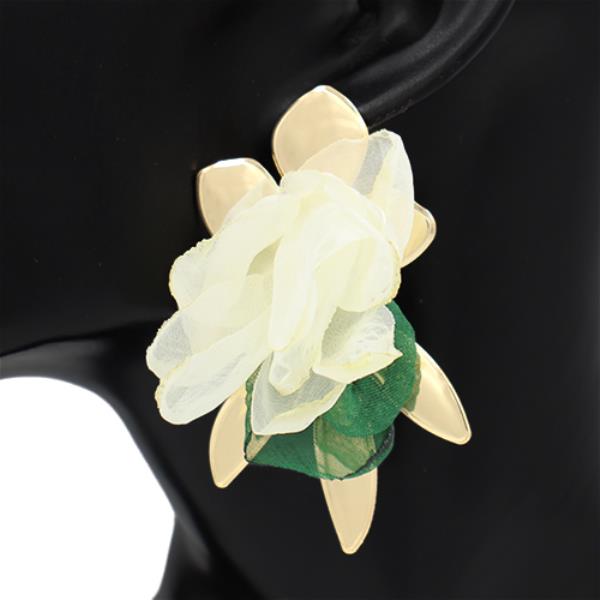 RESIN FLORAL STATEMENT STUD EARRING
