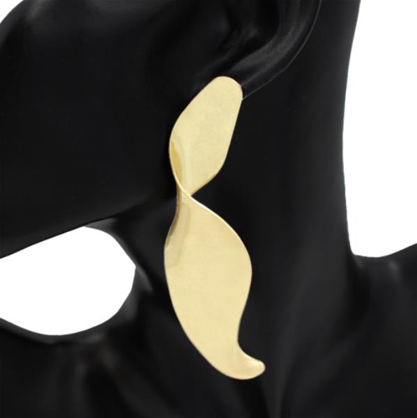 METAL ABSTRACT STATEMENT STUD EARRING