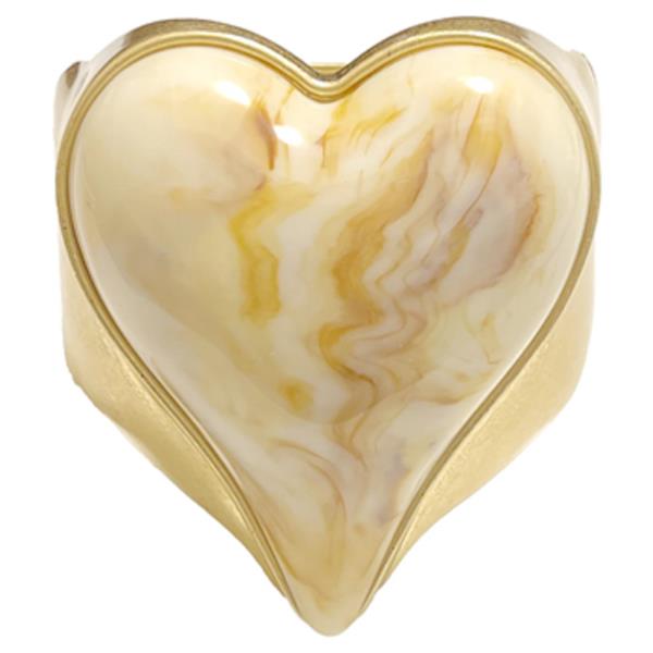 RESIN HEART WIDE BANGLE BRACELET