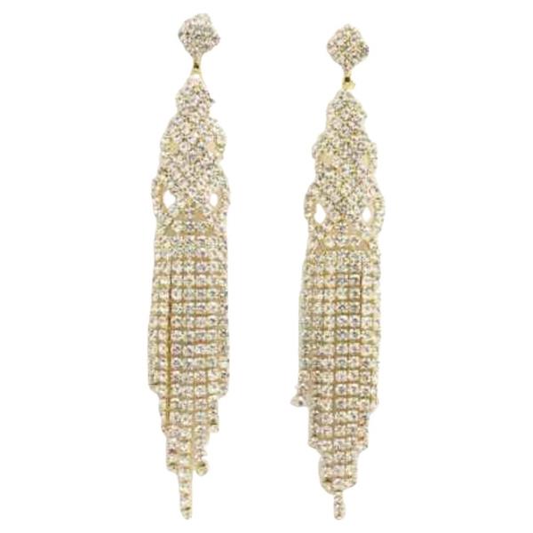 RHINESTONE FRINGE DROP EARRING