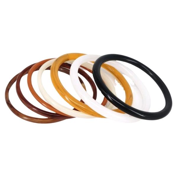 RESIN STACK BANGLE BRACELET SET