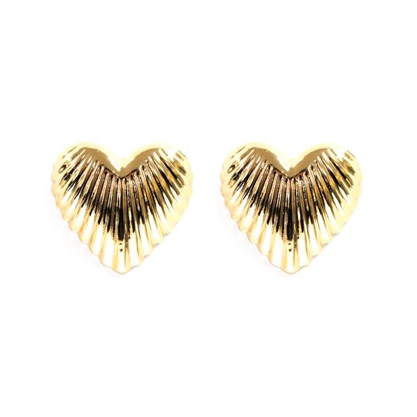 METAL HEART STUD EARRING