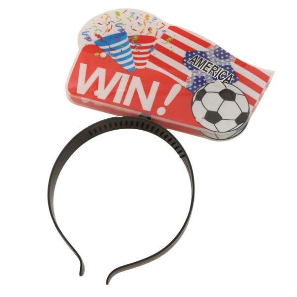 SOCCER FLAG WIN AMERICA LIGHT ON HEADBAND