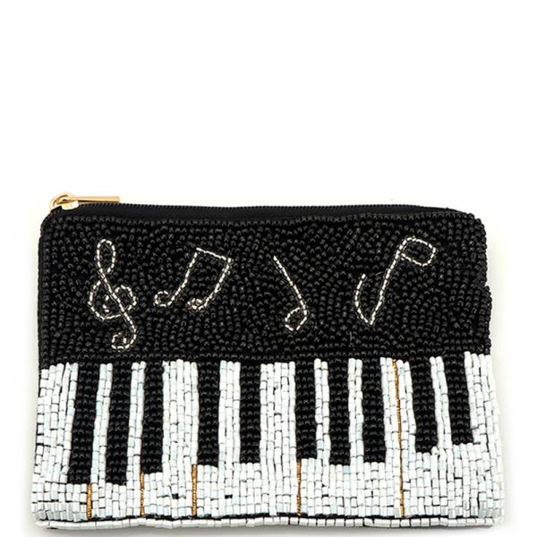 SEED BEAD PIANO COIN BAG