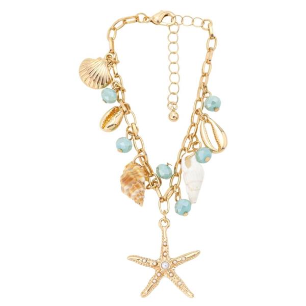 SEA LIFE STARFISH CHARM CHAIN NECKLACE