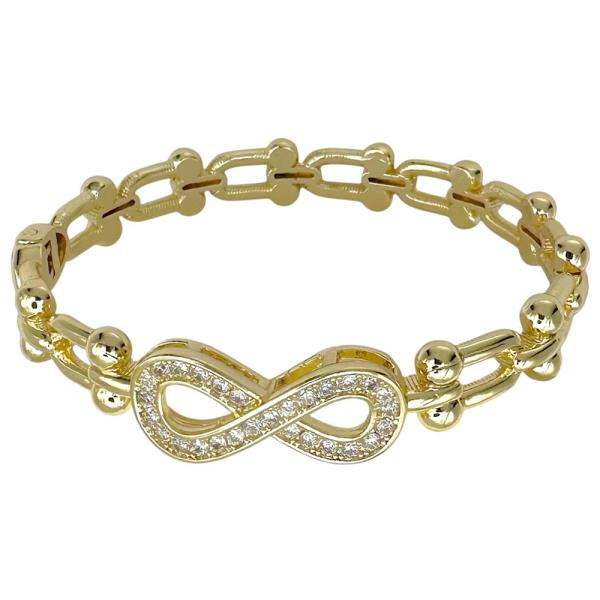 CZ PAVE INFINITY PENDANT BRACELET