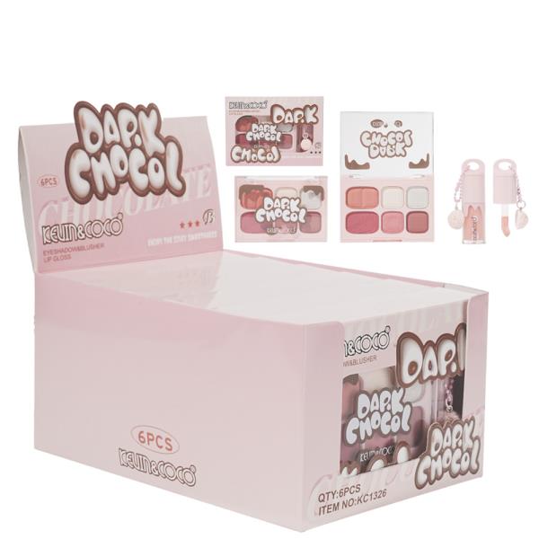 KEVIN AND COCO DARK CHOCOLATE COSMETIC B SET (6 UNITS)
