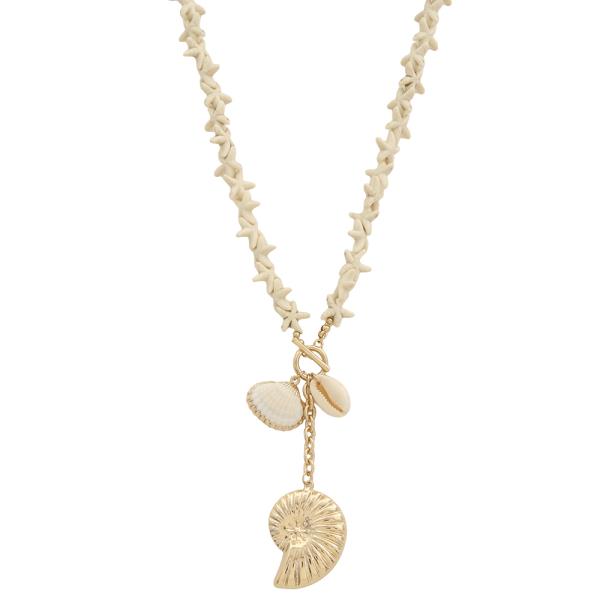 STARFISH SHELL PENDANT NECKLACE