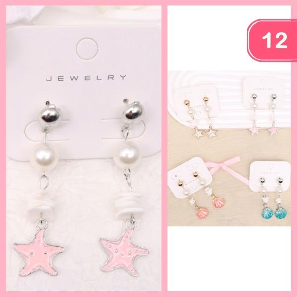 SEA LIFE DANGLE EARRINGS (12 UNITS)