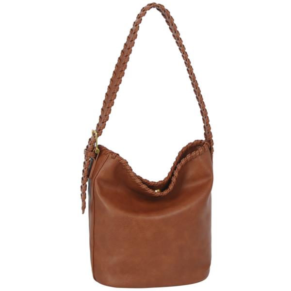 TEXTURED DESIGN SHOULDER HOBO BAG