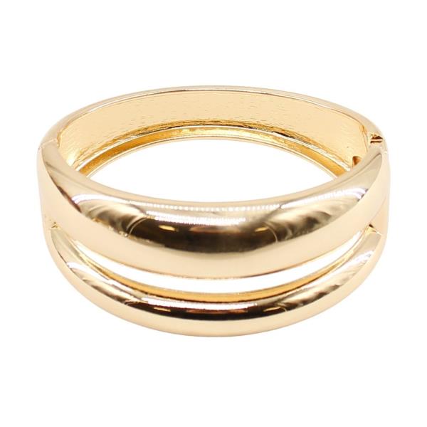 HAMMERED DOUBLE HINGED BANGLE BRACELET