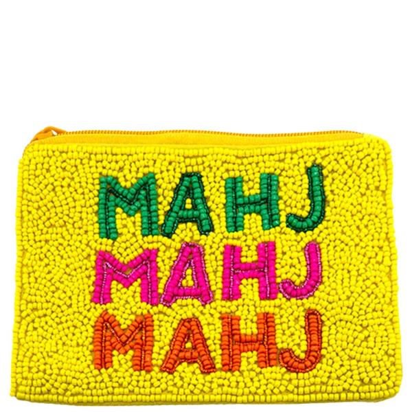 SEED BEAD MAHJ COIN PURSE