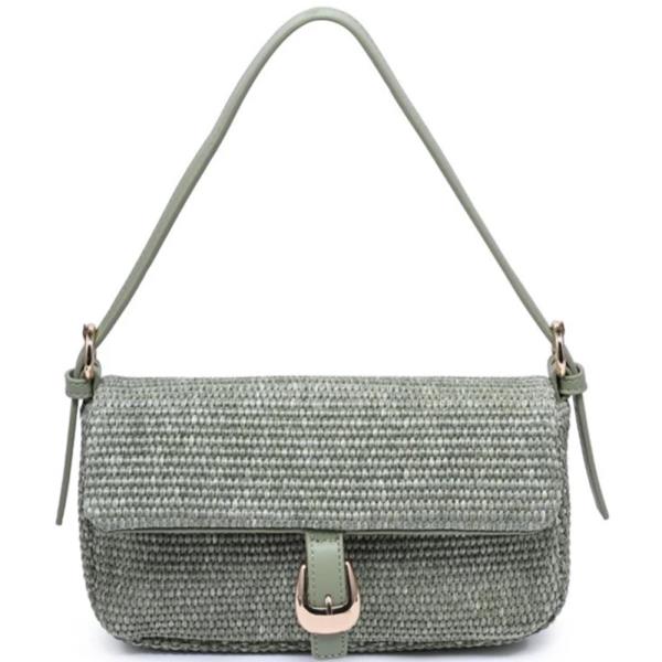 WOVEN STRAW LIKE TEXTURE GLORIA CROSSBODY BAG