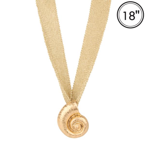 METAL FABRIC SEA LIFE NECKLACE