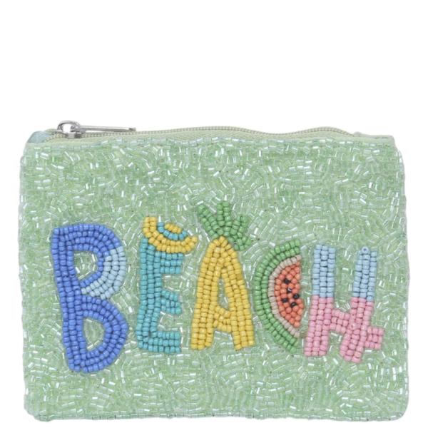 SEED BEAD BEACH COIN PURSE BAG