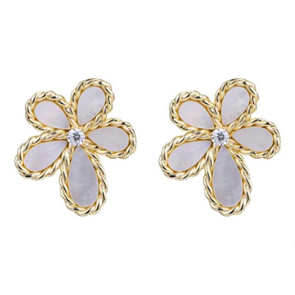 MOP FLOWER EARRING