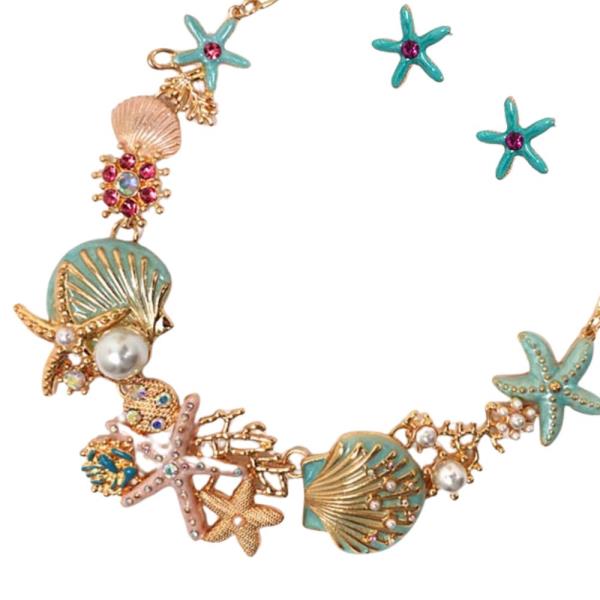 SEALIFE W CHAIN EARRING SET