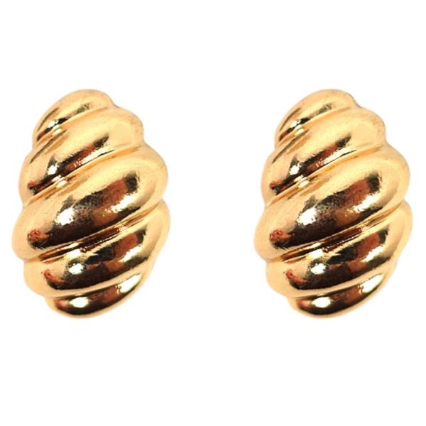 CROISSANT HOOP POST EARRING