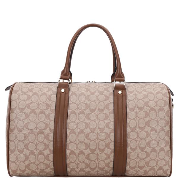 OVAL PRINT TRAVEL DUFFEL BAG