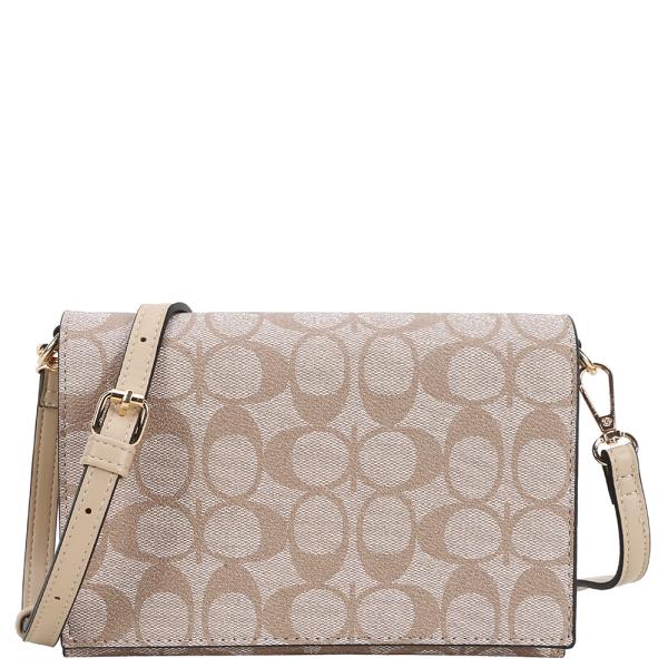 OVAL PRINT CROSSBODY BAG