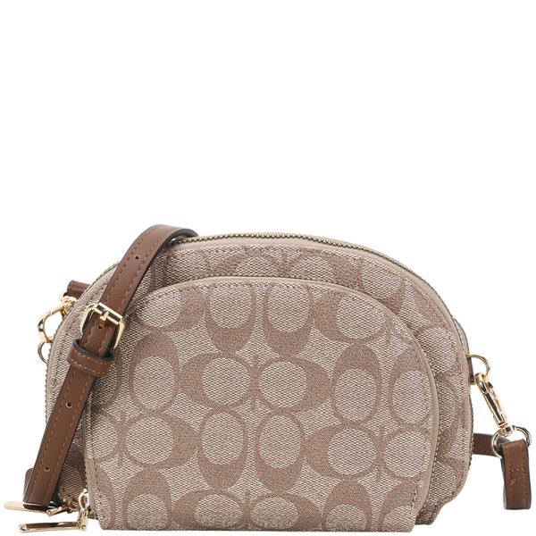 ROUND OVAL PRINT CROSSBODY BAG