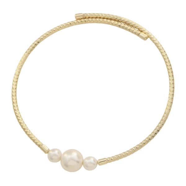 SODAJO PEARL DESIGN GOLD DIPPED NECKLACE