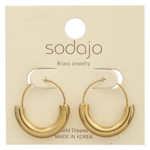 SODAJO OPEN HOOP GOLD DIPPED EARRING