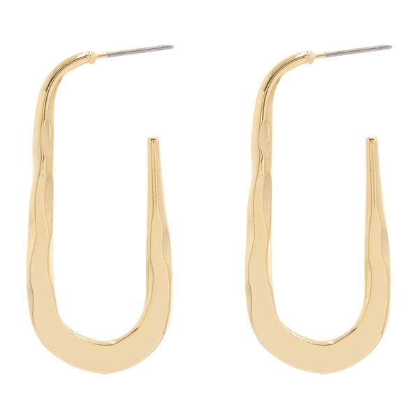 SODAJO CURVE DROP GOLD DIPPED EARRING