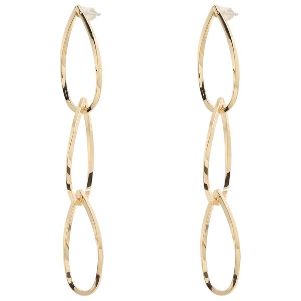 SODAJO TRIPLE DROP GOLD DIPPED EARRING