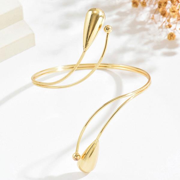 METAL OPEN ARM CUFF WRAP BRACELET