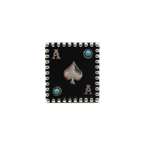 BLACK SPADE ACE TQ CUFF RING