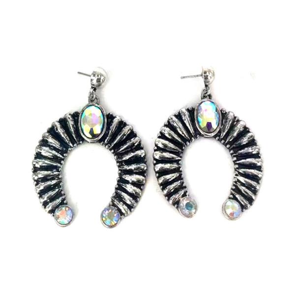 WESTERN SQUASH BLOSSOM CONCHO  EARRING