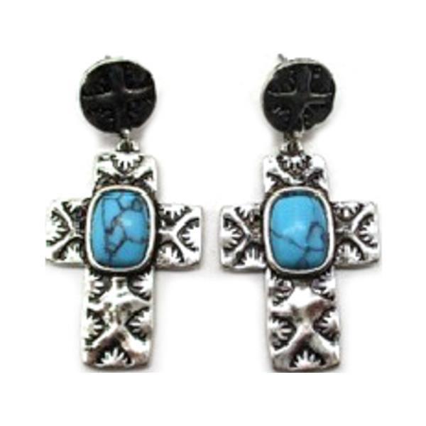 WESTERN CROSS TQ EARRING