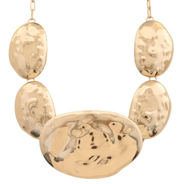 SDJ METAL HAMMERED NECKLACE