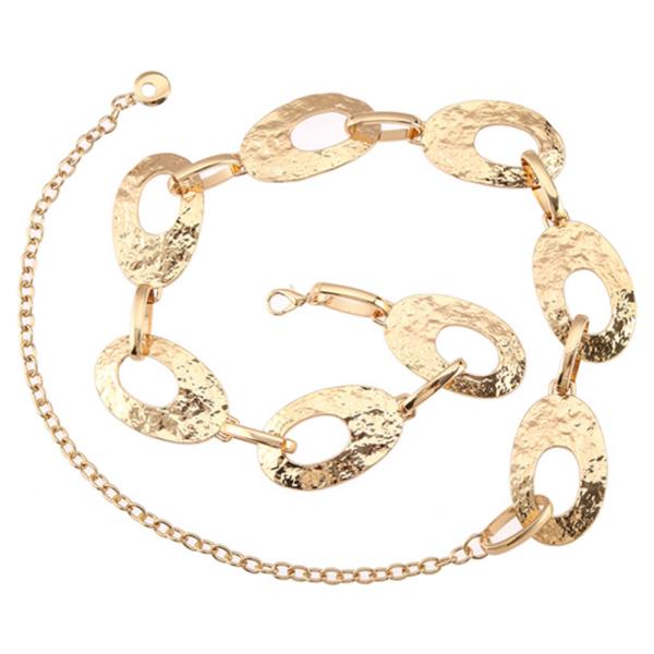 METAL HAMMERED OVAL LINK CHAIN BELT
