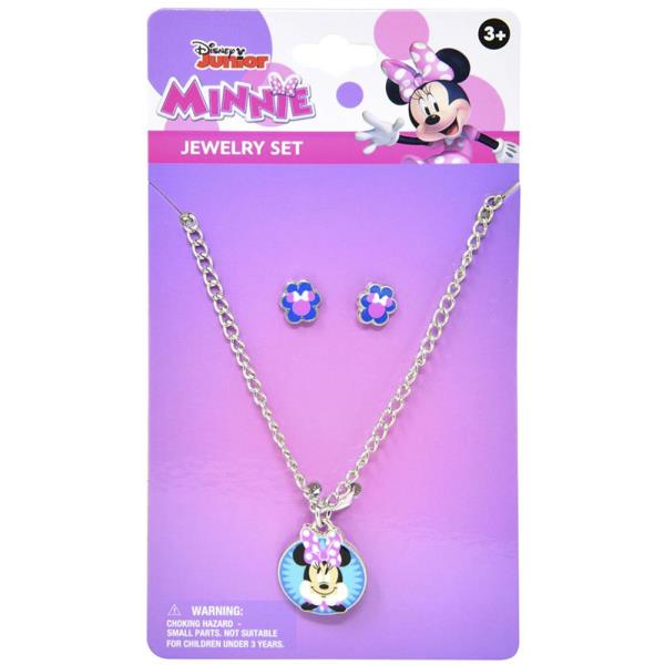 MINNIE METAL NECKLACE EARRING SET