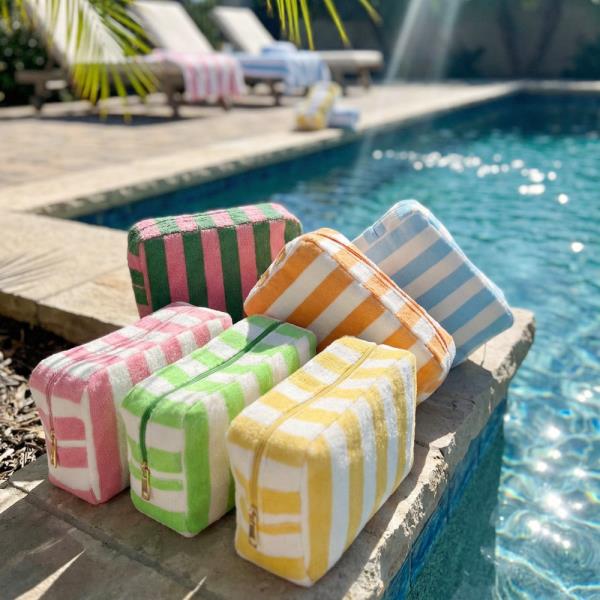 STRIPED TERRY POUCH