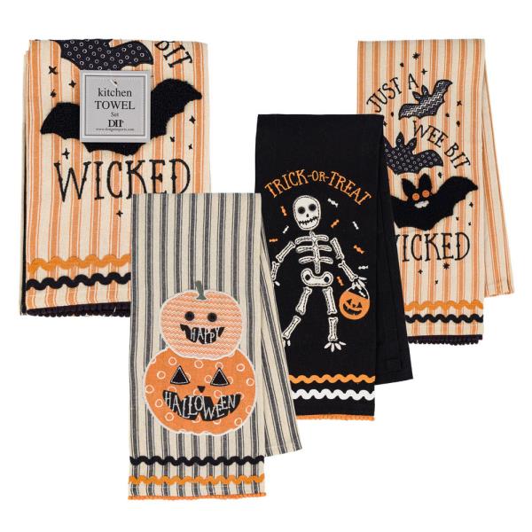 DII KITCHEN TOWEL SET, 3 PIECES, HALLOWEEN