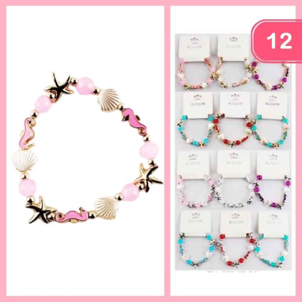SEA LIFE CHARM STRETCH BRACELET (12 UNITS)