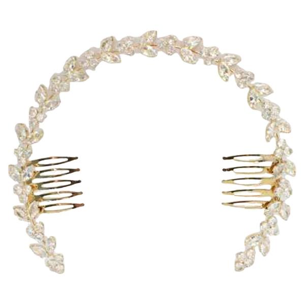 CZ LEAF FLEXIBLE HAIR HEADBAND