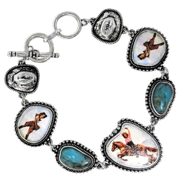 WESTERN TOGGLE STONE BRACELET