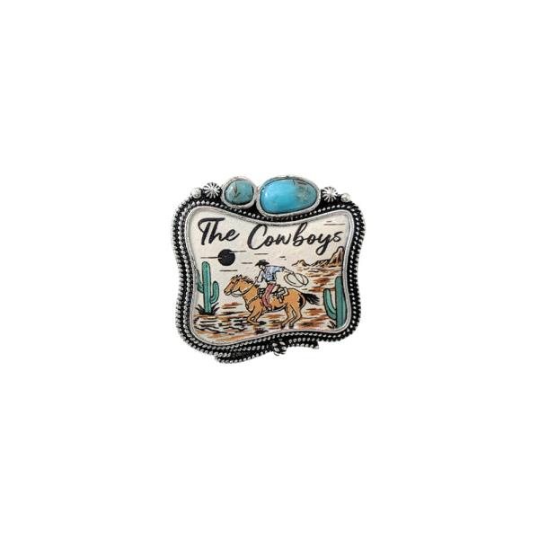 WESTERN PRINT HAND STONE RING (12 UNITS)