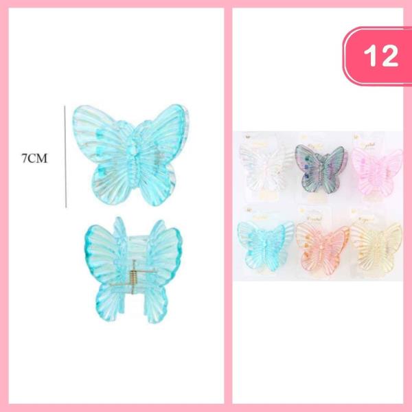 BUTTERFLY HAIR CLAW CLIP (12 UNITS)