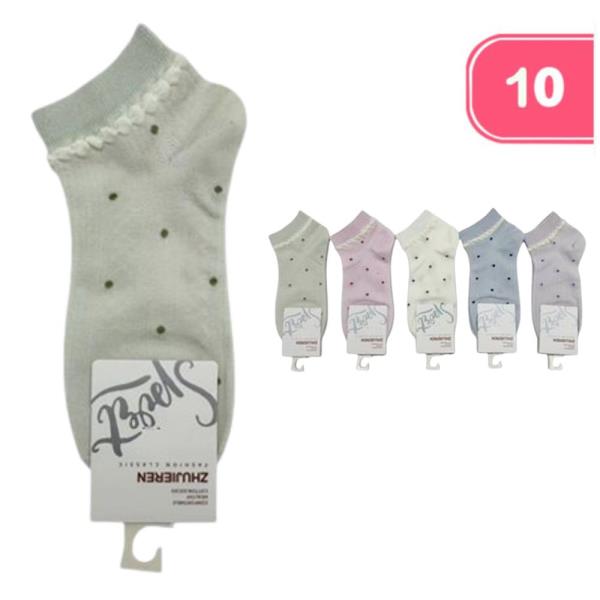 POLKA DOT ANKLE SOCK  (10 UNITS)