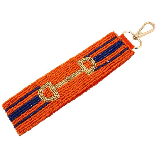SEED BEAD HORSEBIT BEADED KEYCHAIN