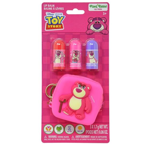 TOY STORY LOTSO 3PK LIP BALM W/MINI SILICONE BAG